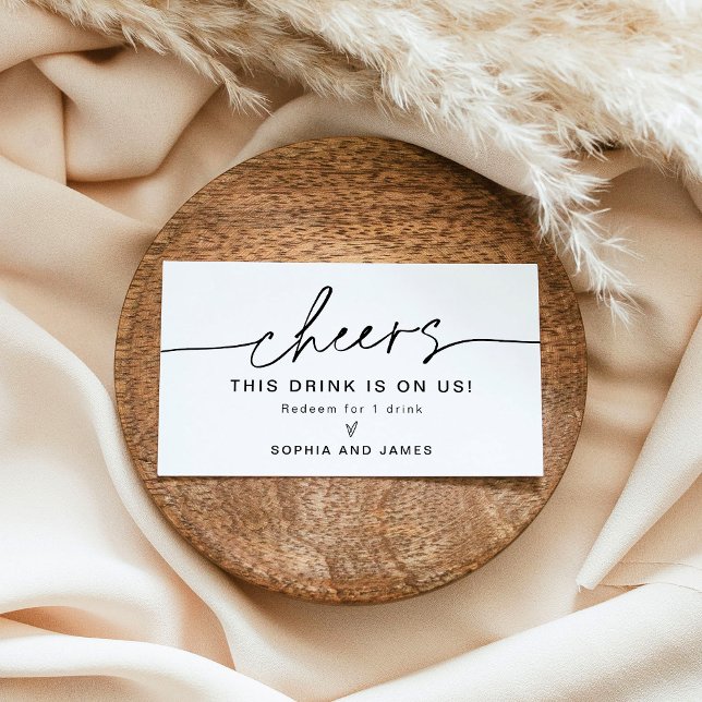 De Visite CHAQUE Mariage Ce drink Est Sur Nous Carte Billet (Créateur téléchargé)