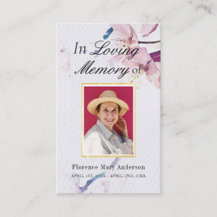 De Visite Cherry Blossoms Sympathy Carte photo