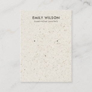 DE VISITE CHIC OFF WHITE TERRAZZO STUD EARRING CARTE D'AFFIC