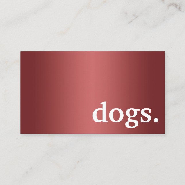 De Visite Chiens modernes. carte punch fidélité (Devant)
