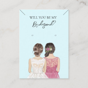 De Visite Collier Bridesmaid & Carte d'affichage pour bijoux