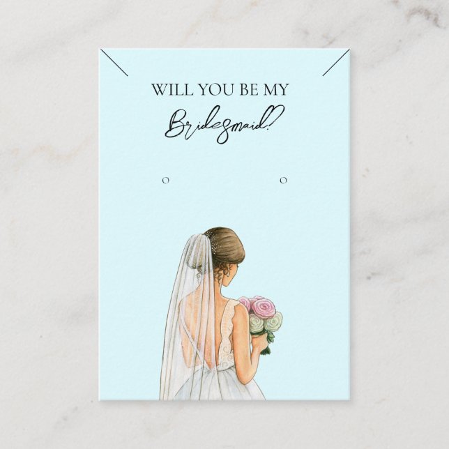 De Visite Collier Bridesmaid & Carte d'affichage pour bijoux (Devant)