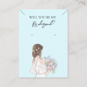 De Visite Collier Bridesmaid & Carte d'affichage pour bijoux