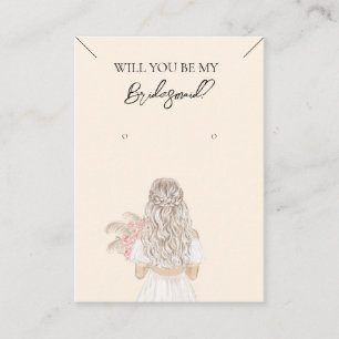 De Visite Collier Bridesmaid & Carte d'affichage pour bijoux