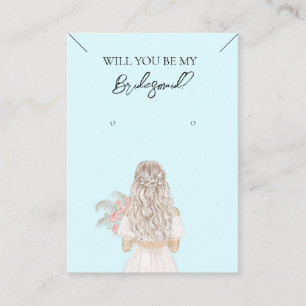 De Visite Collier Bridesmaid & Carte d'affichage pour bijoux
