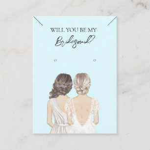 De Visite Collier Bridesmaid & Carte d'affichage pour bijoux