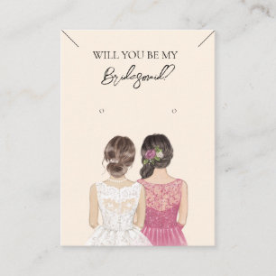 De Visite Collier Bridesmaid & Carte d'affichage pour bijoux