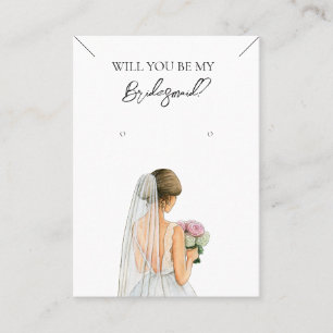 De Visite Collier Bridesmaid & Carte d'affichage pour bijoux