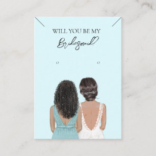 De Visite Collier Bridesmaid & Carte d'affichage pour bijoux