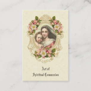 DE VISITE COMMUNION SPIRITUELLE CARTE SAINTE PRIÈRE CATHOLIQ