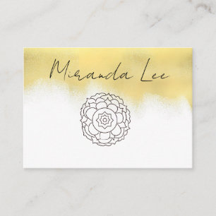 De Visite Conception Mandala Lotus Fleur Carte Or