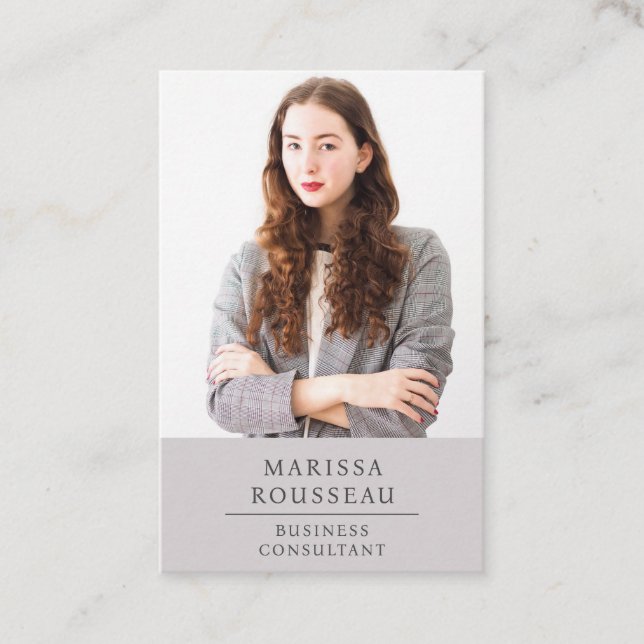 De Visite Consultant professionnel Carte photo (Devant)