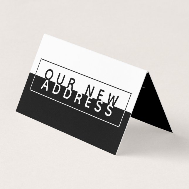 De Visite Couleur simple bloc, nouvelle carte d'adresse (Devant)