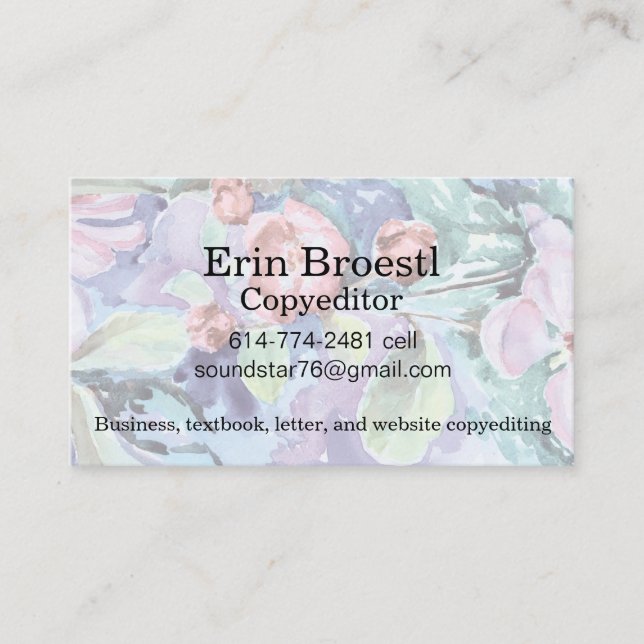 De Visite Crabapple personnalisable fleurit carte (Devant)