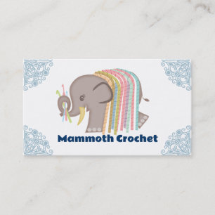 De Visite Crochet crochets fil éléphant carte mammouth laine