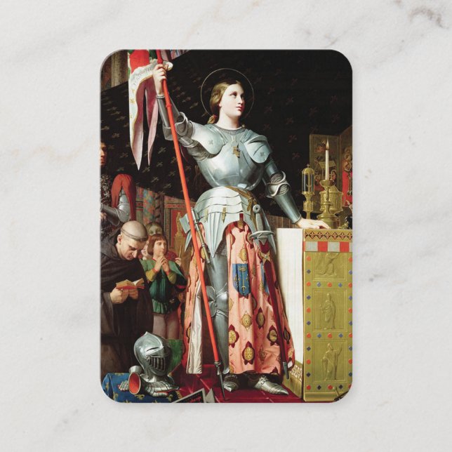 De Visite Drapeau Saint-Jean-d'Arc Soldat catholique Carte S (Devant)