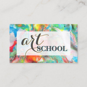 De Visite École d'art Plasticine colorée - Carte d'enseignan