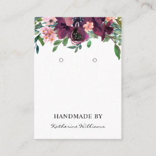 De Visite Écouter la carte d'affichage   Floral d'aquarelle 
