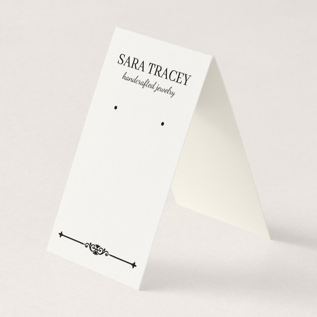 De Visite Elégant Plier sur la carte d'oreille avec les soci (Devant)