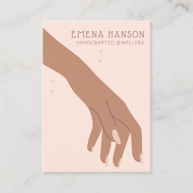 De Visite Elégante bijouterie Bracelet d'artisanat Carte d'a (Devant)