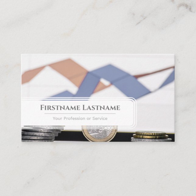 De Visite Elégante carte monétaire en euro blanc en tant qu' (Devant)