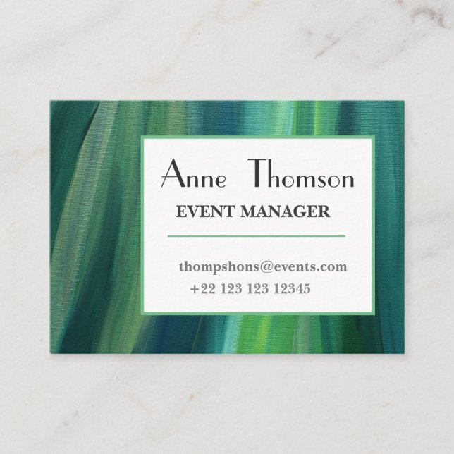 De Visite Élégante carte professionnelle Green Professional (Devant)