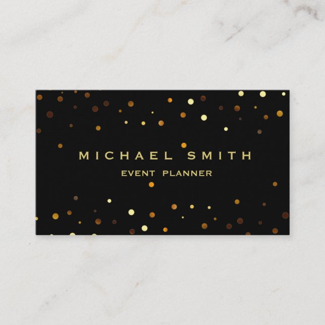 De Visite Faux Gold Foil Parties scintillant subtile Carte d (Devant)