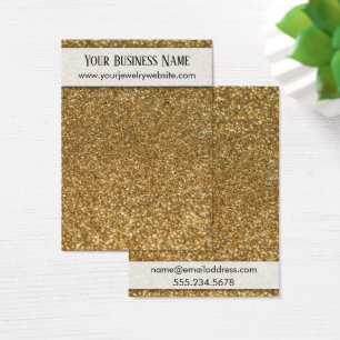 De Visite Faux Gold Parties scintillant Porte-oreille Cartes