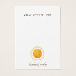 De Visite Faux Orange Gold Foil Circle Elevage Cartes d'affi