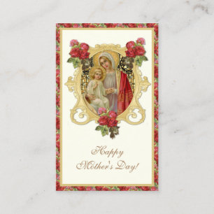 De Visite Fête des Mères Catholiques Souvenir Carte Sainte