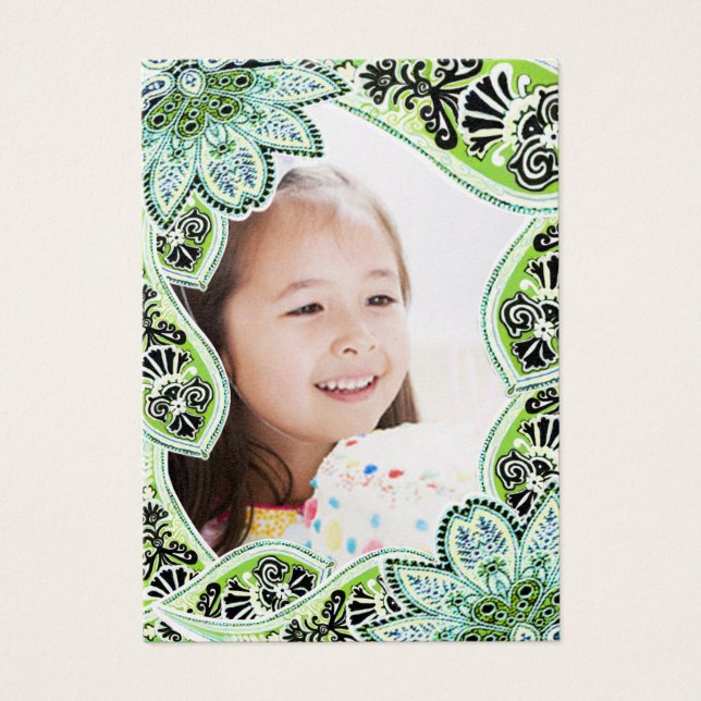 De Visite Filles Cartes photos d'anniversaire (Devant)