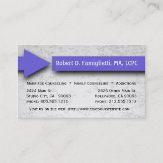 De Visite Flèche pourpre conseillant la carte d'entreprise