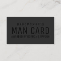 Funky Black Mariage Groomsman Proposition Carte Ho