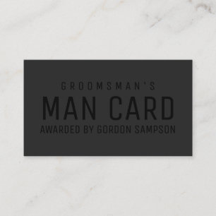 De Visite Funky Black Mariage Groomsman Proposition Carte Ho