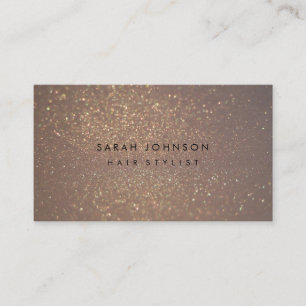 De Visite Gold Parties scintillant Bokeh Hair Styliste Carte