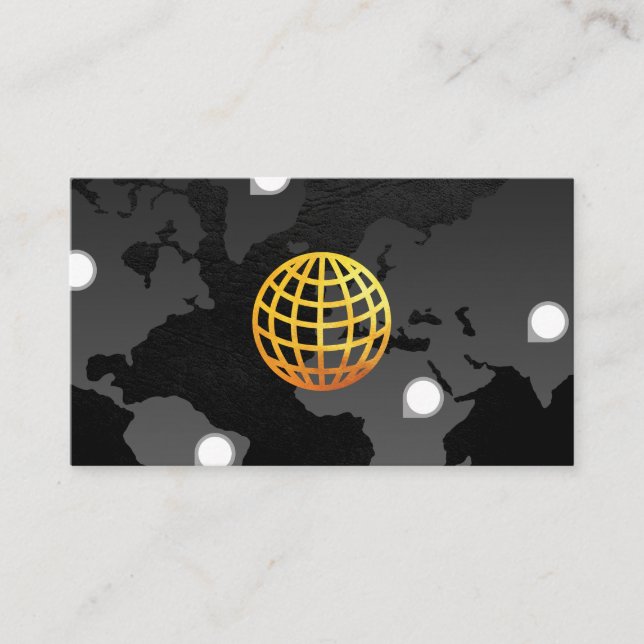 De Visite Golden Globe | Carte du monde | Entreprise exécuti (Devant)