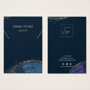 De Visite Imaginaire Lux Blue Gold Collier Cartes d'affichag