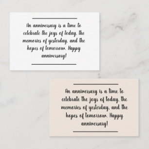 De Visite Infos carte - Voeux d'anniversaire