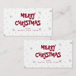 De Visite Joyeux Noël Blanche Neige Mini carte cadeau