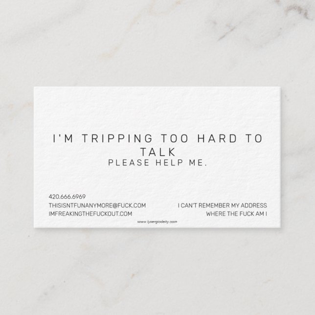 De Visite la carte (Devant)