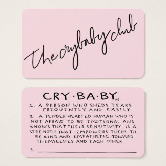 De Visite Les cartes d'adhésion Crybaby Club
