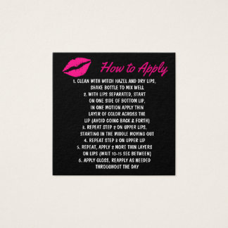De Visite LipSense Comment appliquer des cartes