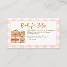 Little Pumpkin Books pour bébé carte insert