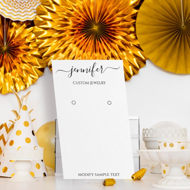 De Visite Logo Carte à bijoux artisanale minimalisme blanc (Créateur téléchargé)