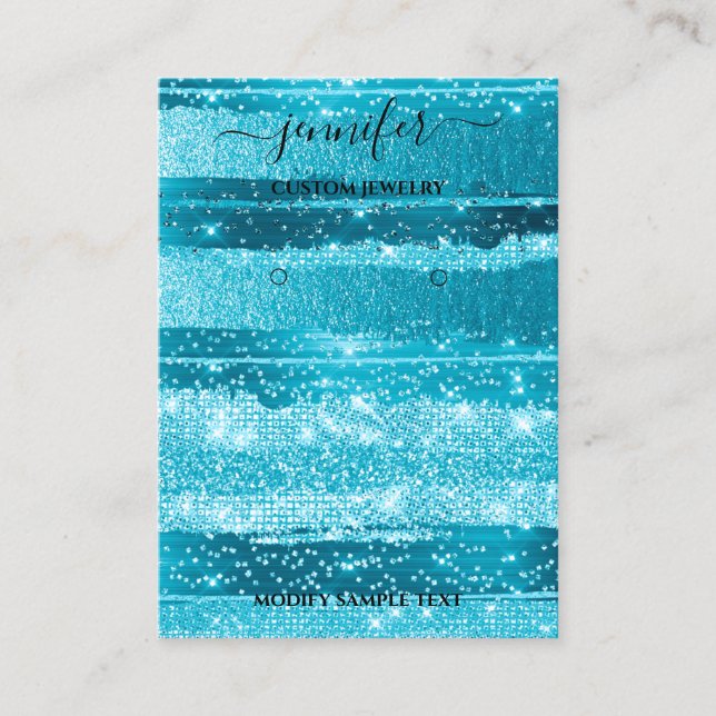 De Visite Logo Carte bijoux artisanale Ocean Stripes (Devant)