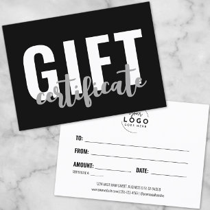 De Visite Logo Script moderne Carte cadeau d'entreprise