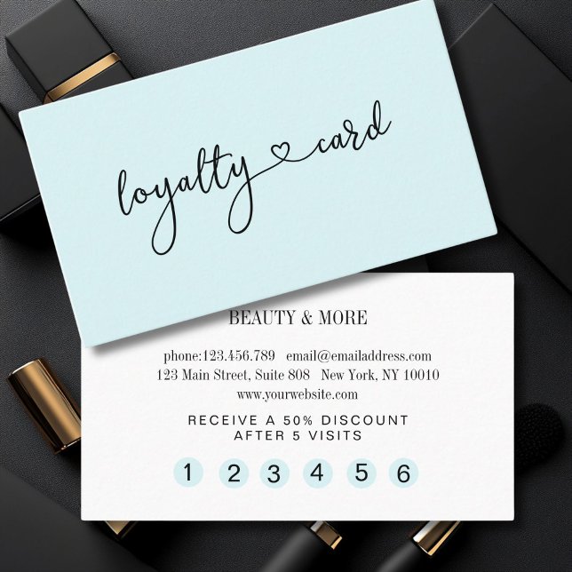 De Visite Loyauté Carte 5 Nails Lashes Beauty (Personalized Loyalty 5 Nails Lashes Beauty Business Card)