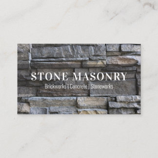 De Visite Maçonnerie professionnelle en pierre Design Carte