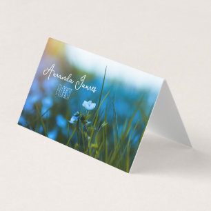 De Visite macro fleurs dans le champ, pour fleuriste, Carte 