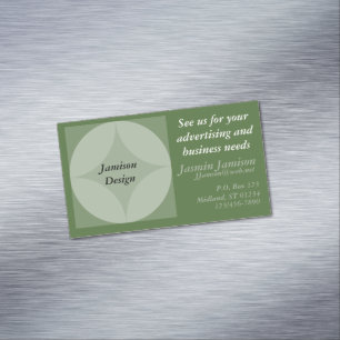 De Visite Magnétique Bus. Carte (mag) - Cercles et Diamètre Graphique